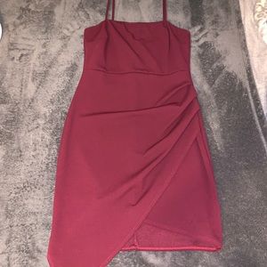 Small burgundy mini dress
